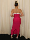 ONE OF ONE BANDAGE MAXI DRESS PINK