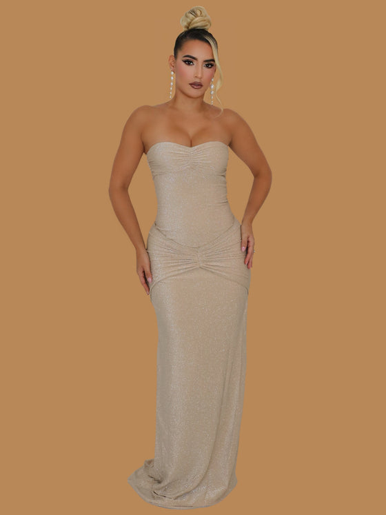 HIGHLY FAVORED SHIMMER MAXI DRESS