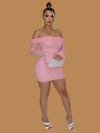 CLASSY MESH DRESS PINK