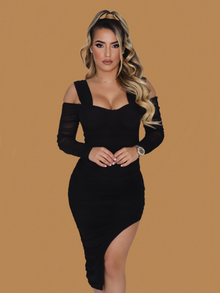  LUX MESH MIDI DRESS