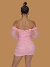 CLASSY MESH DRESS PINK