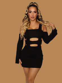  KNIT CUTOUT DRESS