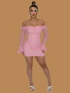 CLASSY MESH DRESS PINK